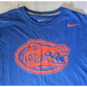 NIKE Florida Gators Short Sleeve T-Shirt Blue Orange Alligator Men's Large